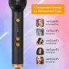 Electric Hair Straightener Brush Straightening Curler Brush Hot Comb 5 Temperature Adjustment 10S Fast Heating