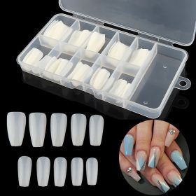 100 Pieces Of Ballet In Natural Transparent Box Of Fake Nail Patches (Option: 1color)