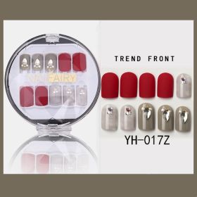 Korean Wearable Nail Art Short 30 Pieces In A Box Waterproof Removable Nail Art Ins Manicure Fake Nails (Option: 17Z)