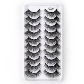 3D Imitation Mink Hair Natural Length False Eyelashes Three-dimensional (Option: Y606)