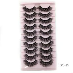 Thick Curl Cross Three - Dimensional Ten Pairs Of False Eyelashes (Option: DCL13)