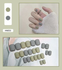 Nail Art Finished Fake Nail Scrub Nail  Patch Wearable (Option: 11Color)