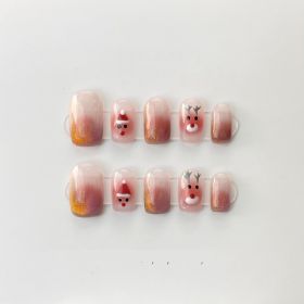 Handmade Wear Nail Cat Eye Series Wear Removable Patch (Option: 586 Short Square A-XS)