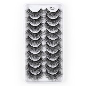 3D Imitation Mink Hair Natural Length False Eyelashes Three-dimensional (Option: Y607)