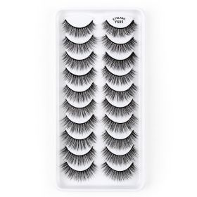 3D Imitation Mink Hair Natural Length False Eyelashes Three-dimensional (Option: Y605)