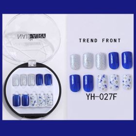 Korean Wearable Nail Art Short 30 Pieces In A Box Waterproof Removable Nail Art Ins Manicure Fake Nails (Option: 27F)