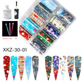 Nail Art Transfer Foils Set Of 12 (Option: XKZ3001 Set)