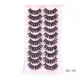 Thick Curl Cross Three - Dimensional Ten Pairs Of False Eyelashes (Option: DCL05)