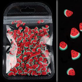 Soft Clay 10g Bag Of Fruit Summer Nail Jewelry Thin Patch Phototherapy (Option: Watermelon slices)