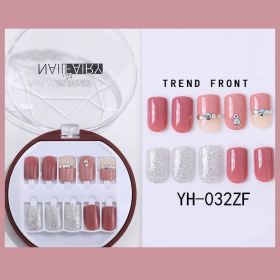 Korean Wearable Nail Art Short 30 Pieces In A Box Waterproof Removable Nail Art Ins Manicure Fake Nails (Option: 32Z)