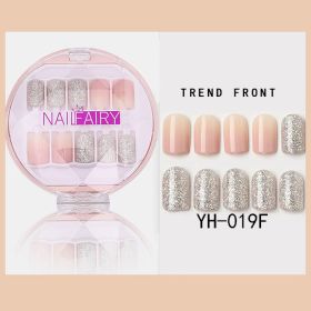 Korean Wearable Nail Art Short 30 Pieces In A Box Waterproof Removable Nail Art Ins Manicure Fake Nails (Option: 19F)