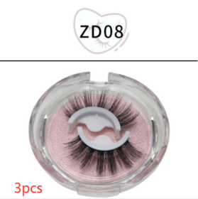 False Eyelashes Self-adhesive Strip (Option: Self adhesive ZD08-3PCS)