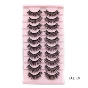 Thick Curl Cross Three - Dimensional Ten Pairs Of False Eyelashes (Option: DCL09)