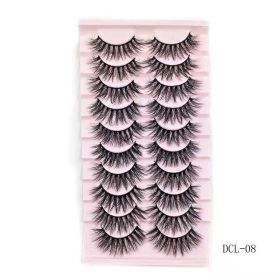 Thick Curl Cross Three - Dimensional Ten Pairs Of False Eyelashes (Option: DCL08)