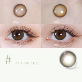 Daily Color Contact Lenses 38 Moisture Content (Option: Sweet Tea Green-175Degree)