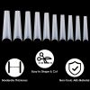 500Pcs False Nail Tips C Curve Half Cover French Nails Extra Long Fake Finger Nails For Nail Art Salons Home DIY 10 Sizes