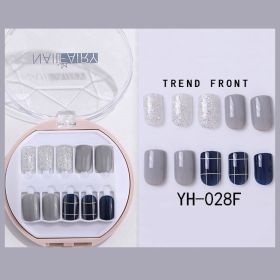 Korean Wearable Nail Art Short 30 Pieces In A Box Waterproof Removable Nail Art Ins Manicure Fake Nails (Option: 28F)