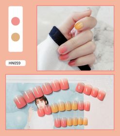 Nail Art Finished Fake Nail Scrub Nail  Patch Wearable (Option: 17Color)