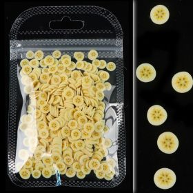 Soft Clay 10g Bag Of Fruit Summer Nail Jewelry Thin Patch Phototherapy (Option: Bananas)