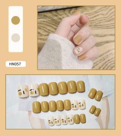 Nail Art Finished Fake Nail Scrub Nail  Patch Wearable (Option: 15color)