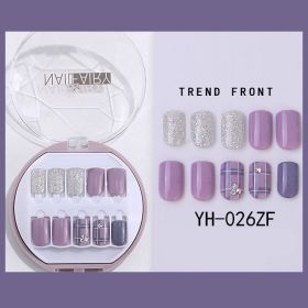 Korean Wearable Nail Art Short 30 Pieces In A Box Waterproof Removable Nail Art Ins Manicure Fake Nails (Option: 26Z)