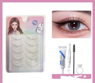 One Piece Natural Thick False Eyelashes One Piece (Option: Lower eyelash extension kit)