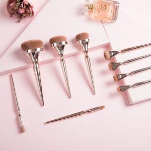 9 Gold Plating Toothbrush Type Makeup Brushes Suit - Image 5