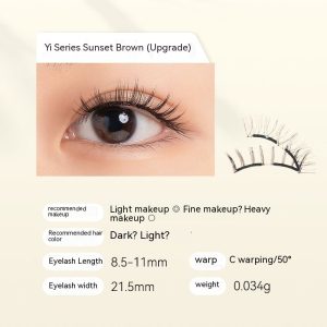 Soft Magnetic False Eyelashes Zero Glue Light Feeling Eyelash Long Curling Big Eyes Natural - Image 1