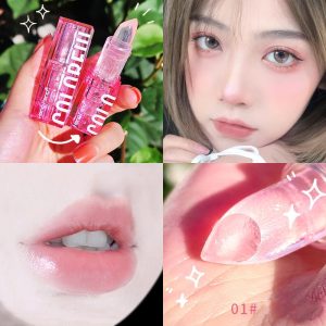 Moisturizing Color Temperature Lipstick Cute Girl Doodle Lip - Image 1