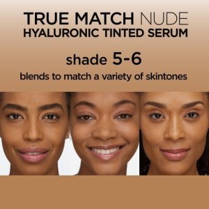 L'Oreal Paris True Match Hyaluronic Tinted Serum Foundation Makeup; Medium Tan 5-6; 1 fl oz - Image 2