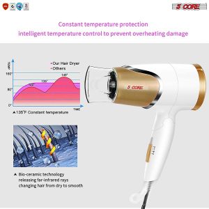 Hair Blow Dryer Lightweight Conditioner Cord Keeper Hair Dryer - Image 4