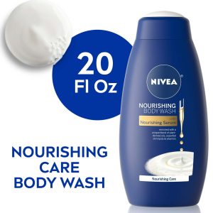 NIVEA Nourishing Care Body Wash with Nourishing Serum, 20 Fl Oz - Image 1