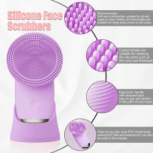 CONESN Electric Facial Cleansing Brush,Silicone Facial Cleansing Brush - Image 5