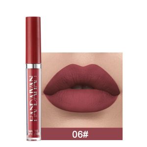 Lip Mud Lazy Lipstick Lip Glaze Authentic Matte Lip Gloss Not Easy To Dip Cup - Image 1