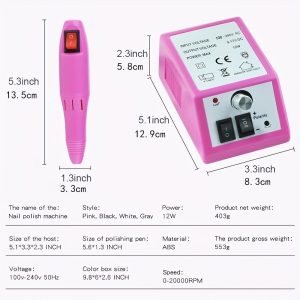 20000 RPM Portable Electric Nail Drill Polisher: Manicure & Pedicure - Image 2