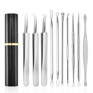 Aluminum Cylinder Mounted Acne Needle Set Of 10 Pieces - Image 1